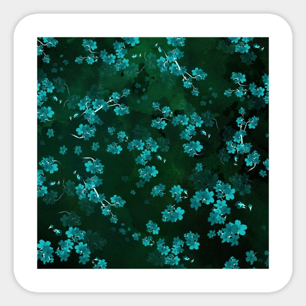 Cherry Flower 10 (spring floral pattern) Sticker by B&K